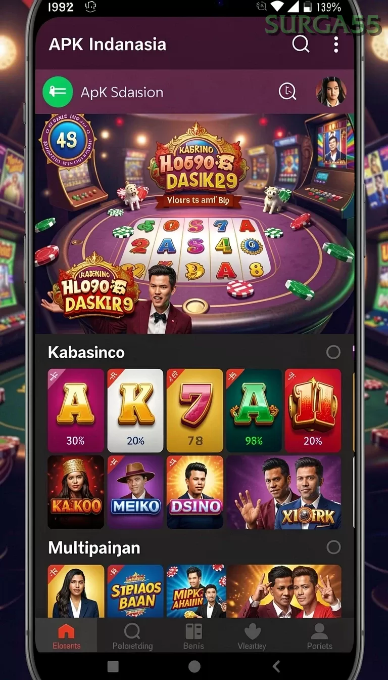 Cuplikan layar BOYABET88 — menu navigasi