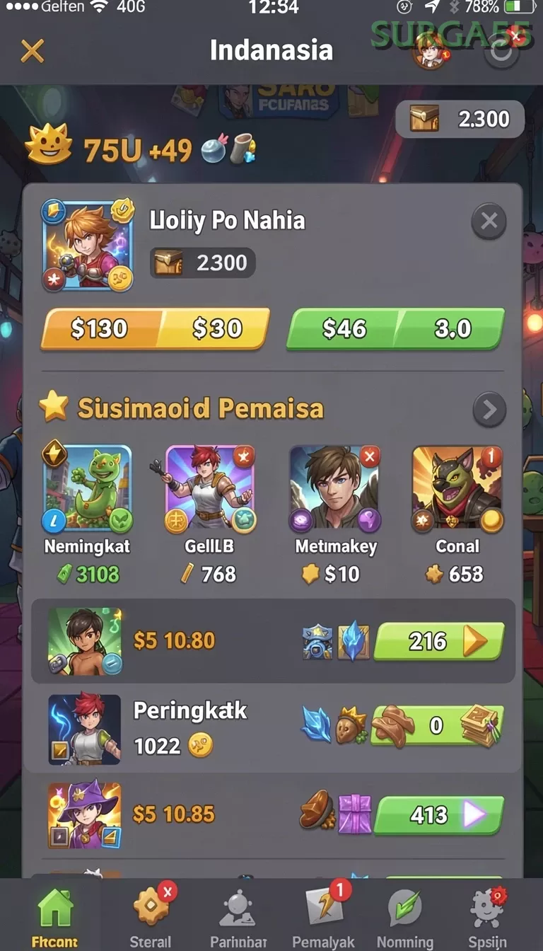 Cuplikan layar TV888 — pengaturan akun