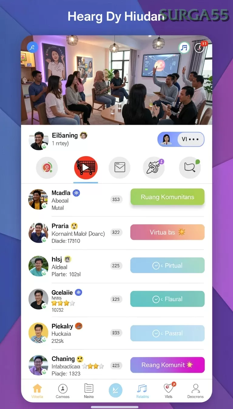 Cuplikan layar HIATOTO — menu navigasi
